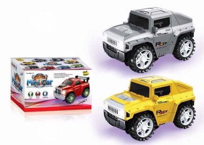 B/O BUMP AND GO POLICE CAR W/4LIGHT  YELLOW/BLACK - HP1030847