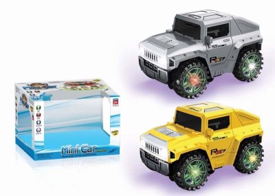 B/O BUMP AND GO POLICE CAR W/6LIGHT & ROTARY LIFT & YELLOW/BLACK - HP1030851