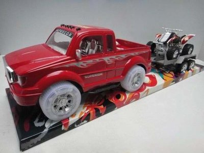 FRICTION TOW TRUCK W/ FRICTION SAND MOTORBIKE & LIGHT & MUSIC & 2COLOR - HP1030878