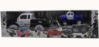 FRICTION TOW TRUCK W/POLICE CAR & LIGHT & MUSIC - HP1030897