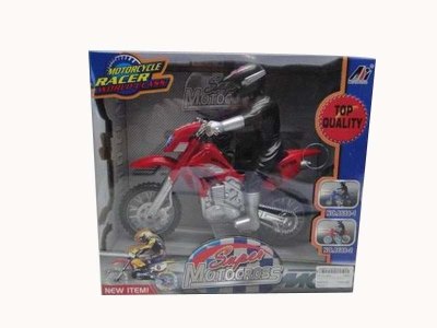 FRICTION MOTOR W/MAN & LIGHT & MUSIC & INCLUDED BUTTONCELL & RED/BLUE - HP1030944