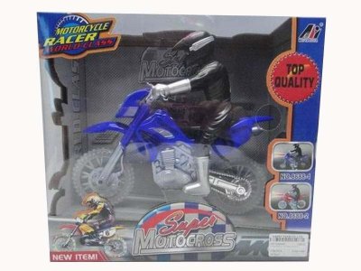 FRICTION MOTOR W/MAN & LIGHT & MUSIC & INCLUDED BUTTONCELL & RED/BLUE - HP1030945