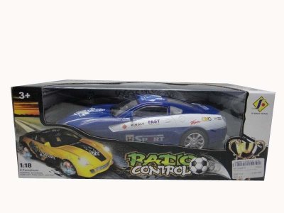1:18 FOUR FUNCTION R/C CAR W/CHARGER,LIGHT RED/BLUE - HP1030979