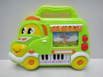 CARTOON CAR ELECTRONIC ORGAN W/LIGHT & MUSIC - HP1031329
