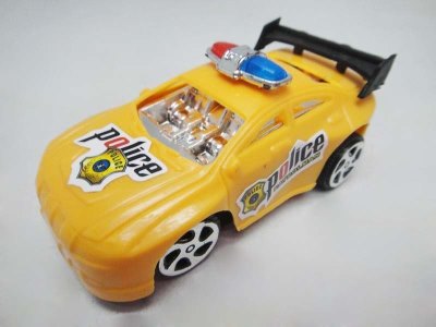 PULL BACK POLICE CAR (NATURAL COLOR) 4ASST RED/BLUE/YELLOW/GREEN - HP1031364