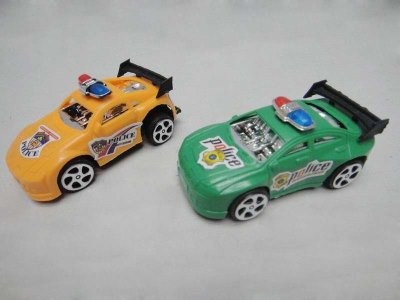 2PCS PULL BACK POLICE CAR (NATURAL COLOR) 4ASST RED/BLUE/YELLOW/GREEN - HP1031365