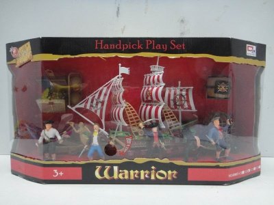 PULL LINE PIRATE BOAT SET W/LIGHT & SOUND - HP1031564
