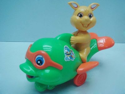 PULL LINE DOLPHIN W/BELL & RABBIT  2COLOR - HP1031742