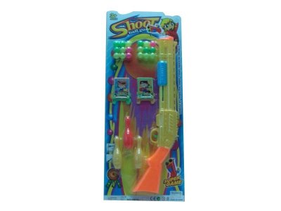 SHOOT BALL GUN W/BOWLING BALL  YELLOW/GREEN - HP1032188