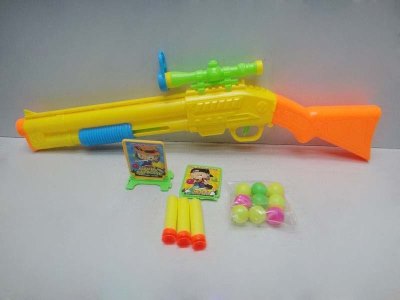 SHOOT BALL GUN W/ACCESSORIES  YELLOW/GREEN - HP1032193