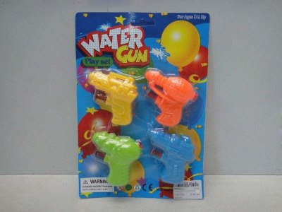 4PCS WATER GUN NATURAL COLOR  GREEN/YELLOW/ORANGE - HP1032237