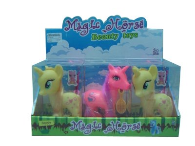 VINYL HORSE SET 2ASST.(6PCS/DISPLAY BOX) - HP1032369