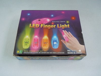 FINGER LIGHT LED  RED/BULE/GREEN/PURPLE 36PCS DISPLAY BOX - HP1032400