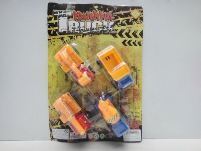 4PCS PULL BACK CONSTRUCTION RED/BLUE 4ASST  - HP1032791