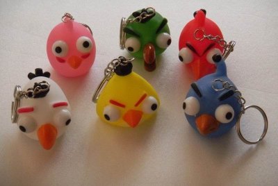 VINYL ANGER BIRDS KEYCHAIN 6ASST - HP1032831