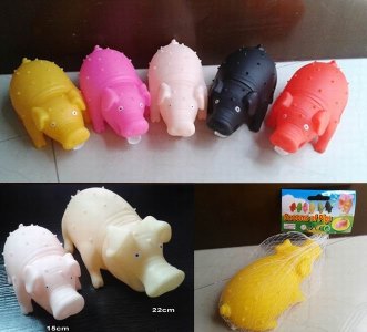 VINYL SCREECH PIG TOYS 5COLOR - HP1032834