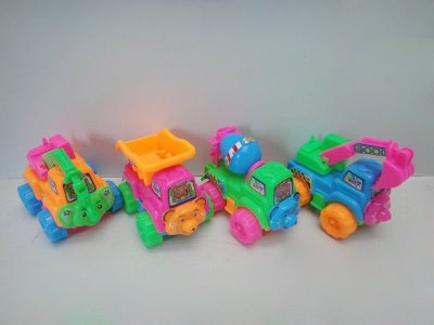 PULL BACK CONSTRUCTION CAR  4 ASST.RED/YELLOW/BLUE/GREEN  - HP1033132