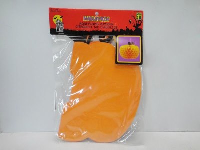 HANGING HONEYCOMB PUMPKIN DECORATION - HP1033217