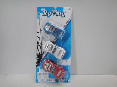 3PCS PULL BACK POLICE CAR  RED/BLUE/WHITE/BLACK - HP1033295