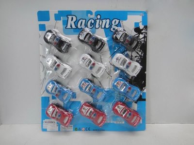 12PCS PULL BACK POLICE CAR  RED/BLUE/WHITE/BLACK - HP1033297