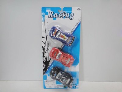 3PCS PULL BACK RACING CAR RED/BLACK/ORANGE/BLUE - HP1033298