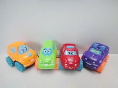 4 PCS PULL BACK CAR  8ASST RED/PURPLE/GREEN/YELLOW - HP1033332