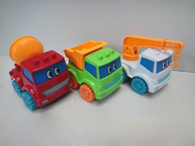 3 PCS PULL BACK CAR  3ASST RED/GREEN/WHITE - HP1033335
