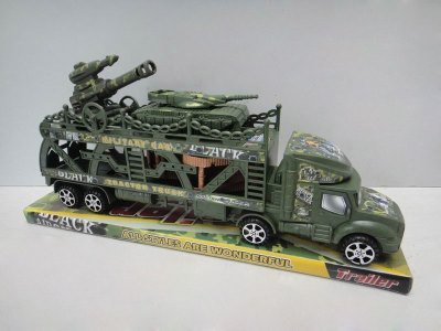 FRICTION TRUCK W/3FREE WAY CAR & MILITARY ARTILLERY - HP1033350