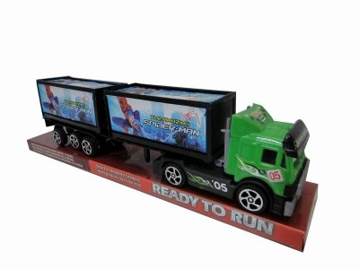 FRICTION CONTAINER TRUCK RED/GREEN - HP1033368