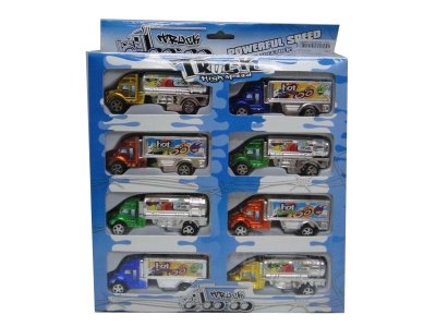 8PCS PULL BACK CAR  2ASST RED/BLUE/YELLOW/GREEN  - HP1033414