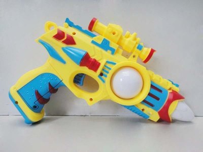 FALSH GUN W/3 LIGHT  YELLOW/GREEN - HP1034034