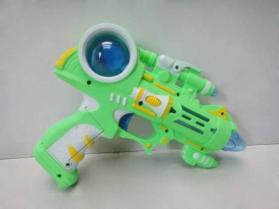 B/O GUN W/LIGHT & SPIN YELLOW/GREEN - HP1034037