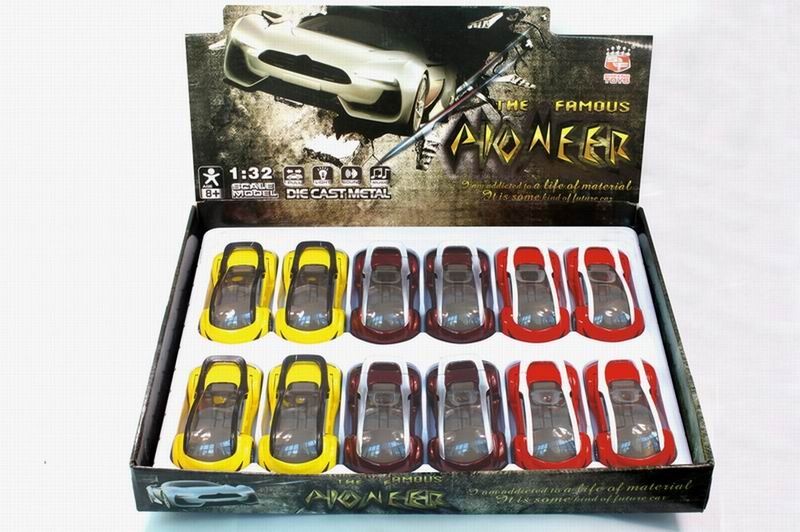 DIE CAST 1:32 PULL BACK CAR W/IC & LIGHT 12PCS DISPLAY BOX - HP1034224