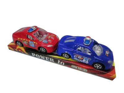 2PCS PULL BACK POLICE CAR YELLOW/BLUE/SILVER/RED  - HP1034241