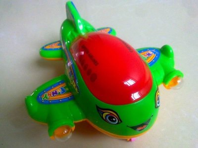 PULL LINE PLANE W/BELL GREEN/YELLOW/WHITH - HP1034682