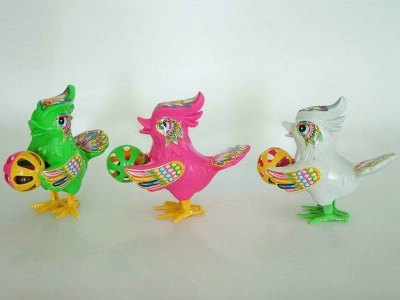 WIND UP BIRD W/BELL  GREEN/YELLOW/WHITE - HP1034683