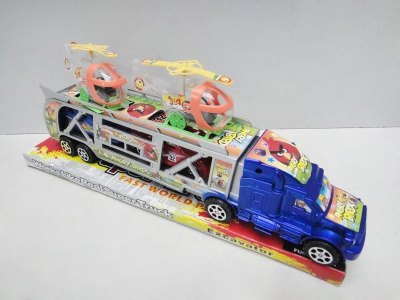 FRICTION TRUCK W/2 CAR & 2 PLANE 3COLOR - HP1034793