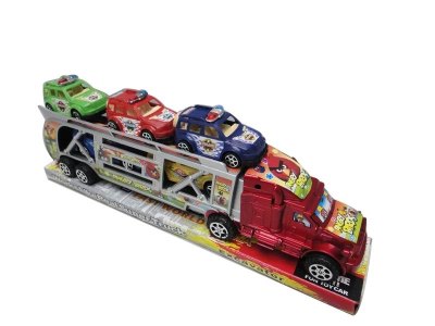 FRICTION TRUCK W/2 CAR & 3 POLICE  3COLOR - HP1034798