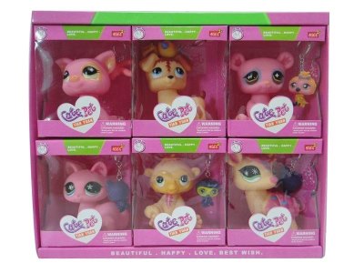 VINYL ANIMAL W/ACCESSORIES 6ASST 6PCS DISPLAY BOX - HP1035257