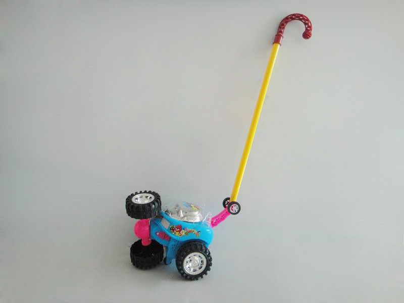 PUSH & PULL CAR W/BELL YELLOW/BLUE/GREEN - HP1035287