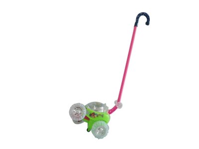 PUSH & PULL CAR W/BELL YELLOW/BLUE/GREEN - HP1035288