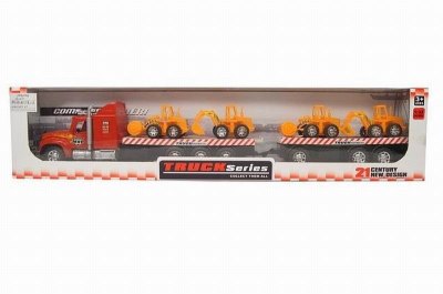 FRICTION TRUCK W/4 CONSTRUCTION CAR  - HP1035594