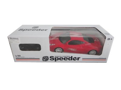 1:18 4 FUNCTION R/C CAR W/LIGHT RED/GREY - HP1035735