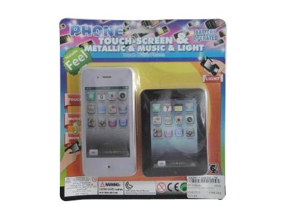 2PCS MOBILE PHONE W/LIGHT & MUSIC INCLUDED BUTTONCELL BLACK/WHITE - HP1036041