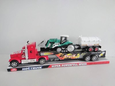 FRICTION TRUCK W/FREE WAY FARMER CAR & RED/BLUE/BLACK - HP1036082