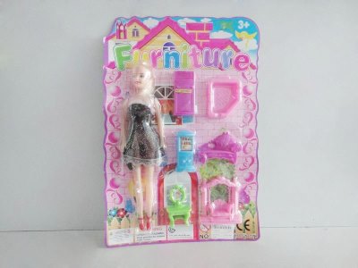 FURNITURE SET & DOLL 2ASST - HP1036113