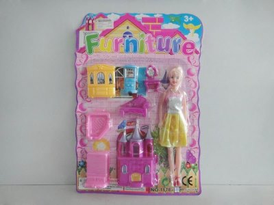 CASTLE & FURNITURE & DOLL 2ASST - HP1036118
