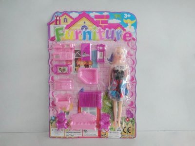 CASTLE & FURNITURE & DOLL 2ASST - HP1036119