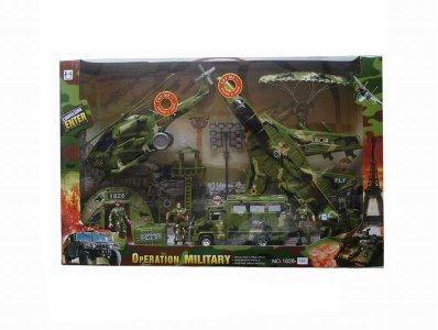 FRICTION MILITARY SET W/SOUND & LIGHT,INCLUDE 2 BUTTON CELL - HP1036657