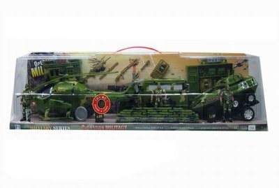 FRICTION MILITARY SET W/SOUND & LIGHT,INCLUDE 2 BUTTON CELL - HP1036658